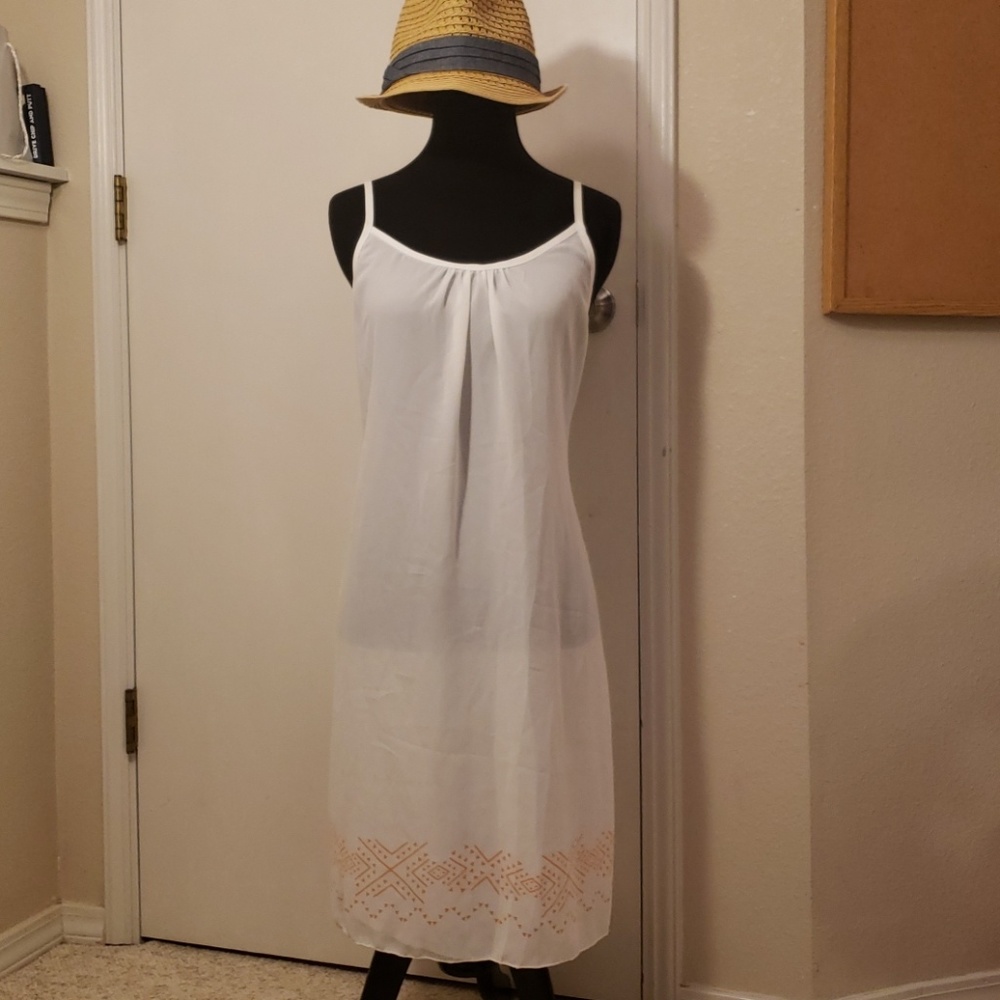 White swimsuit cover-up